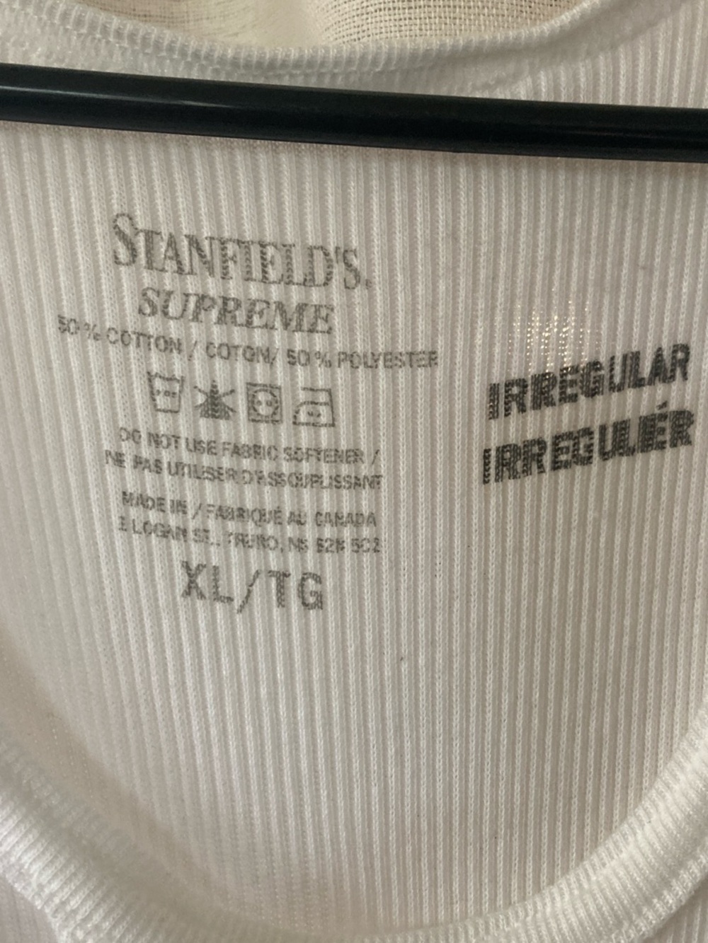 Northern Rider White Ribbed Tank Top with Red Accent - Picture 3 of 5
